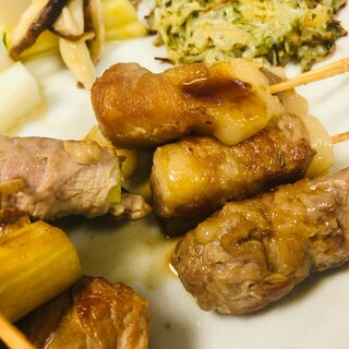 お餅の豚肉巻き